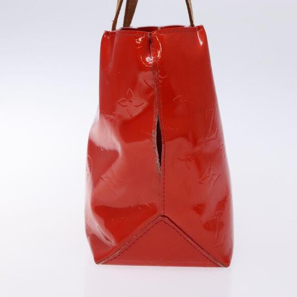 LOUIS VUITTON Monogram Vernis Reade PM Hand Bag Red Rouge M91088 - Picture 4 of 12